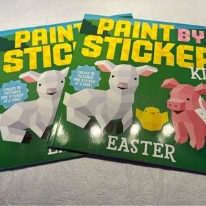 Easter Paint by Sticker kids books set of 2